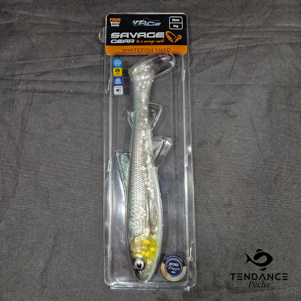 3D Whitefish Shad 23Cm - Savage Gear - Gr Slv
