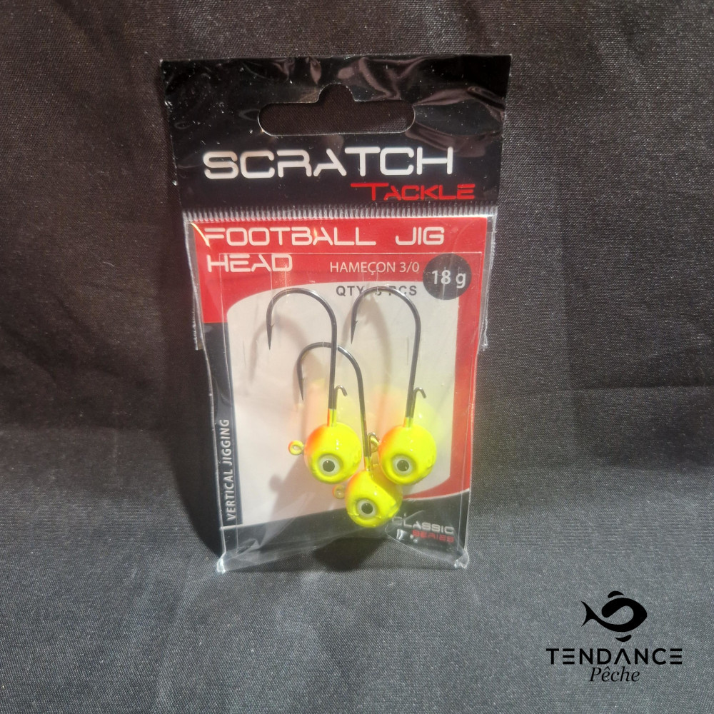 FOOTBALL JIGHEAD 18GR - SCRATCH - ATOMIC