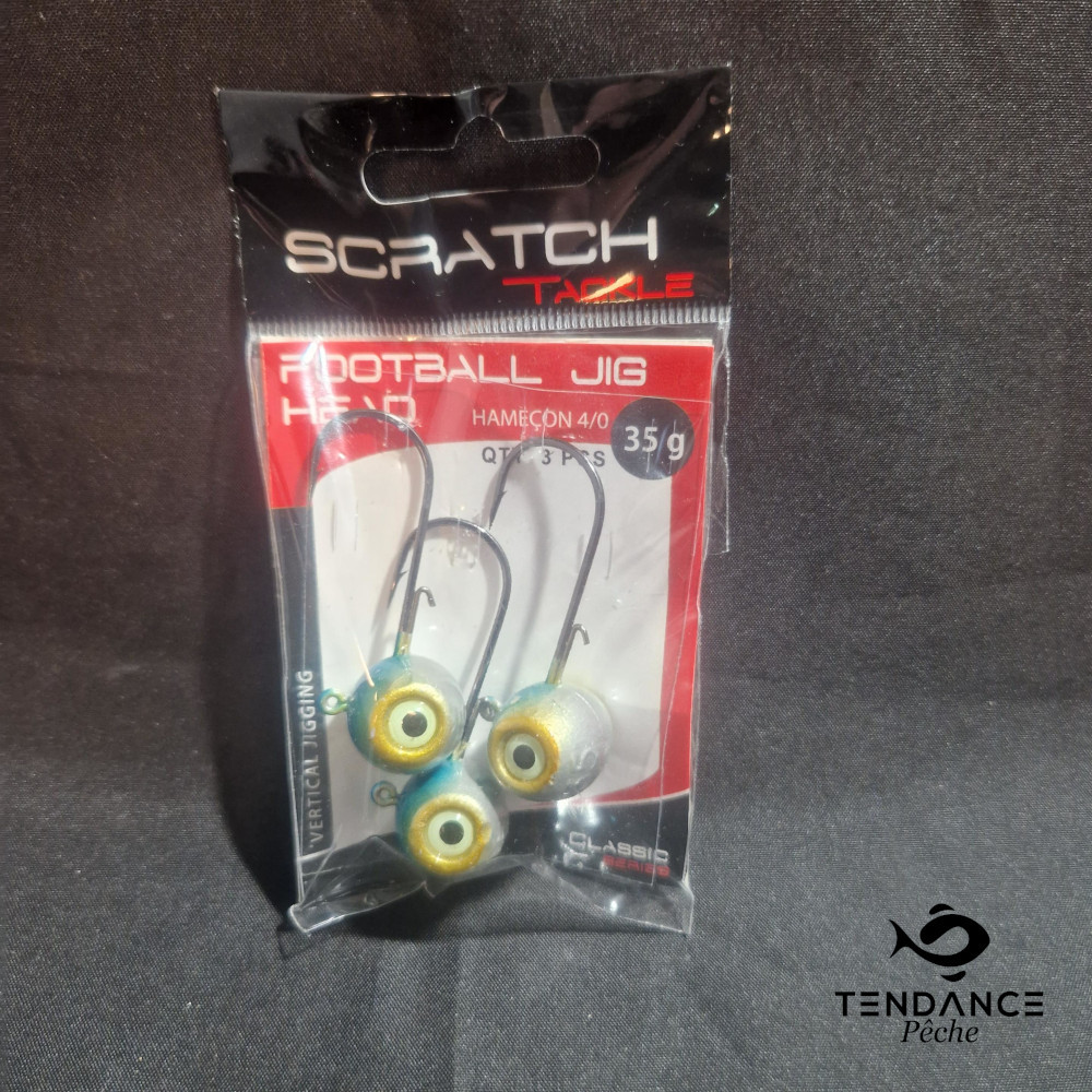 FOOTBALL JIGHEAD 35GR - SCRATCH