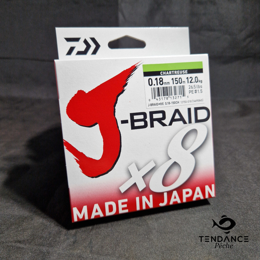 Tresse Jbraid X8 - Daiwa - 0.18Mm