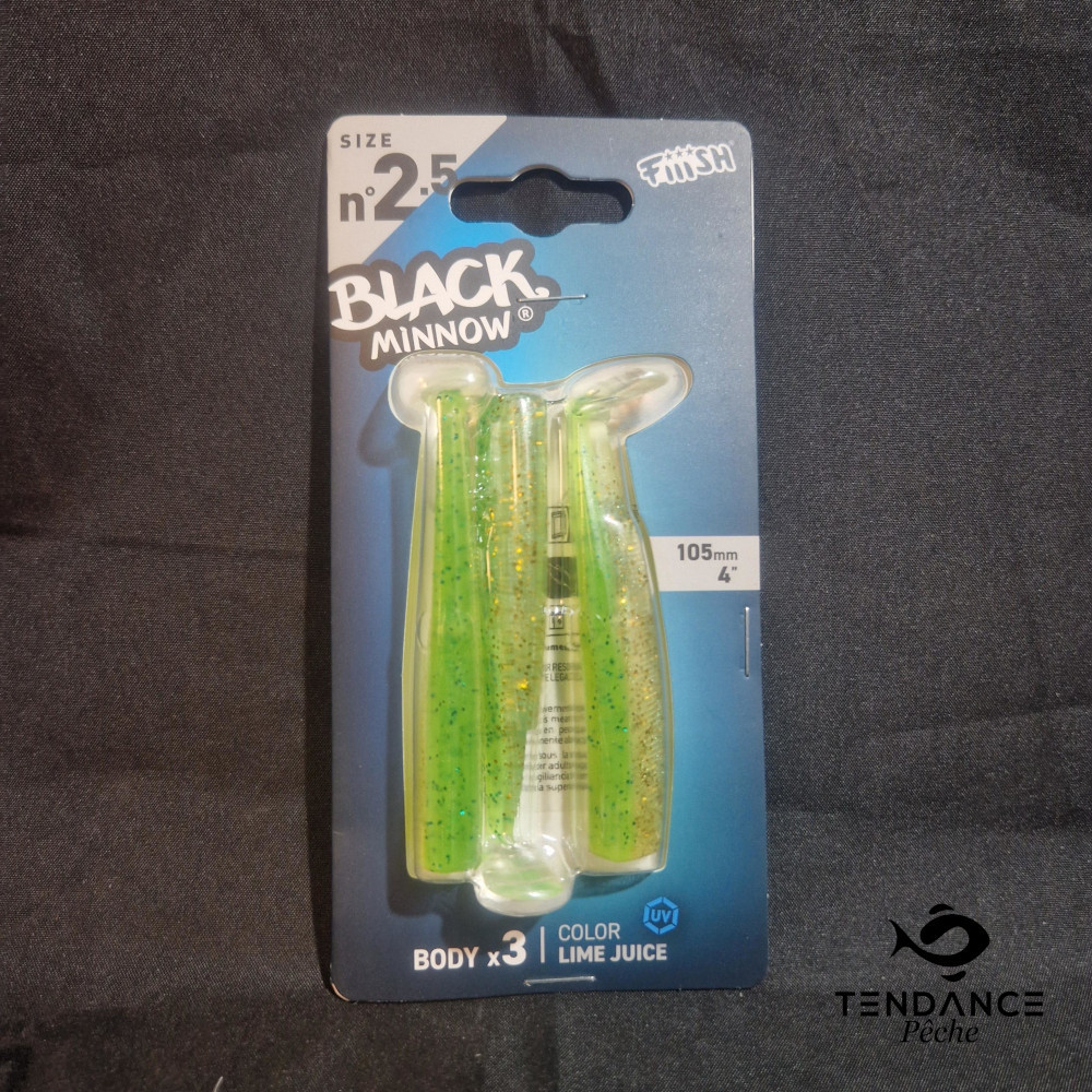 Corps Black Minnow Taille 2.5 - Fiiish - Lime Juice 