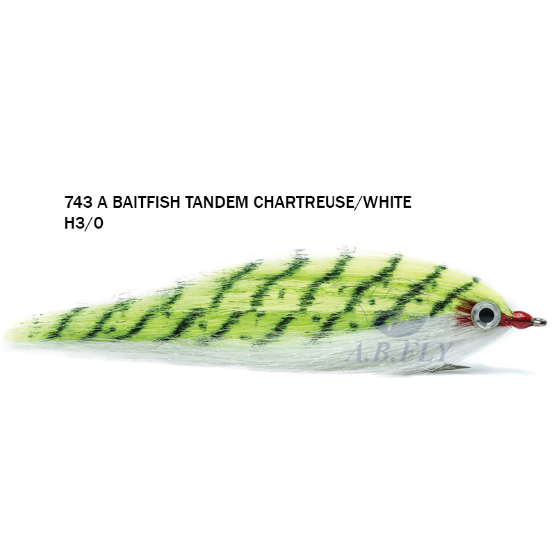 Baitfish Tandem H3/0 Gama - Chartreuse/White (Chartreuse/Blanc) - Rainy's