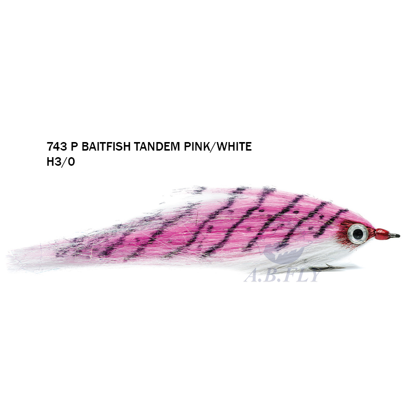 Baitfish Tandem Pink/White Gama H3/0 - Pink/White (Rose/Blanc) - Rainy's
