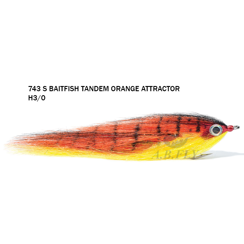 Baitfish Tandem Orange Attractor H3/0 - ORANGE ATTRACTOR (Orange Incitatif) - RAINY'S