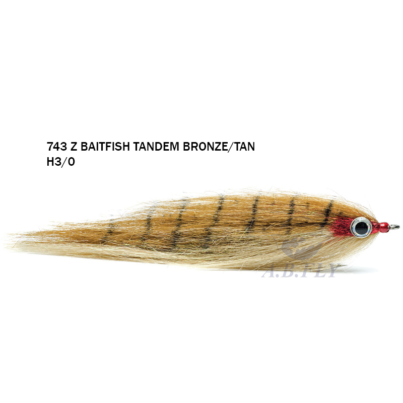 Baitfish Tandem Bronze/Tan H3/0 - Bronze/Tan (Bronze/Sable) - Rainy's