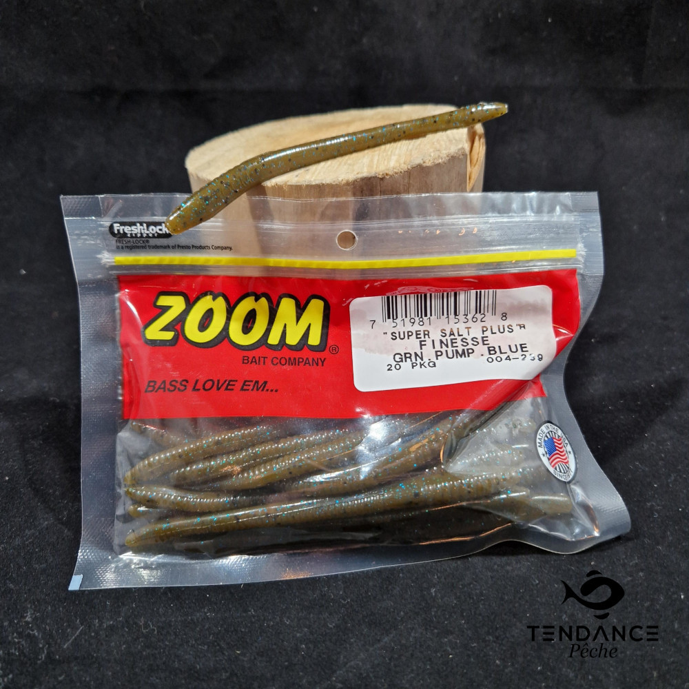 Finesse Worm - Zoom - Green Pumpkin Blue 
