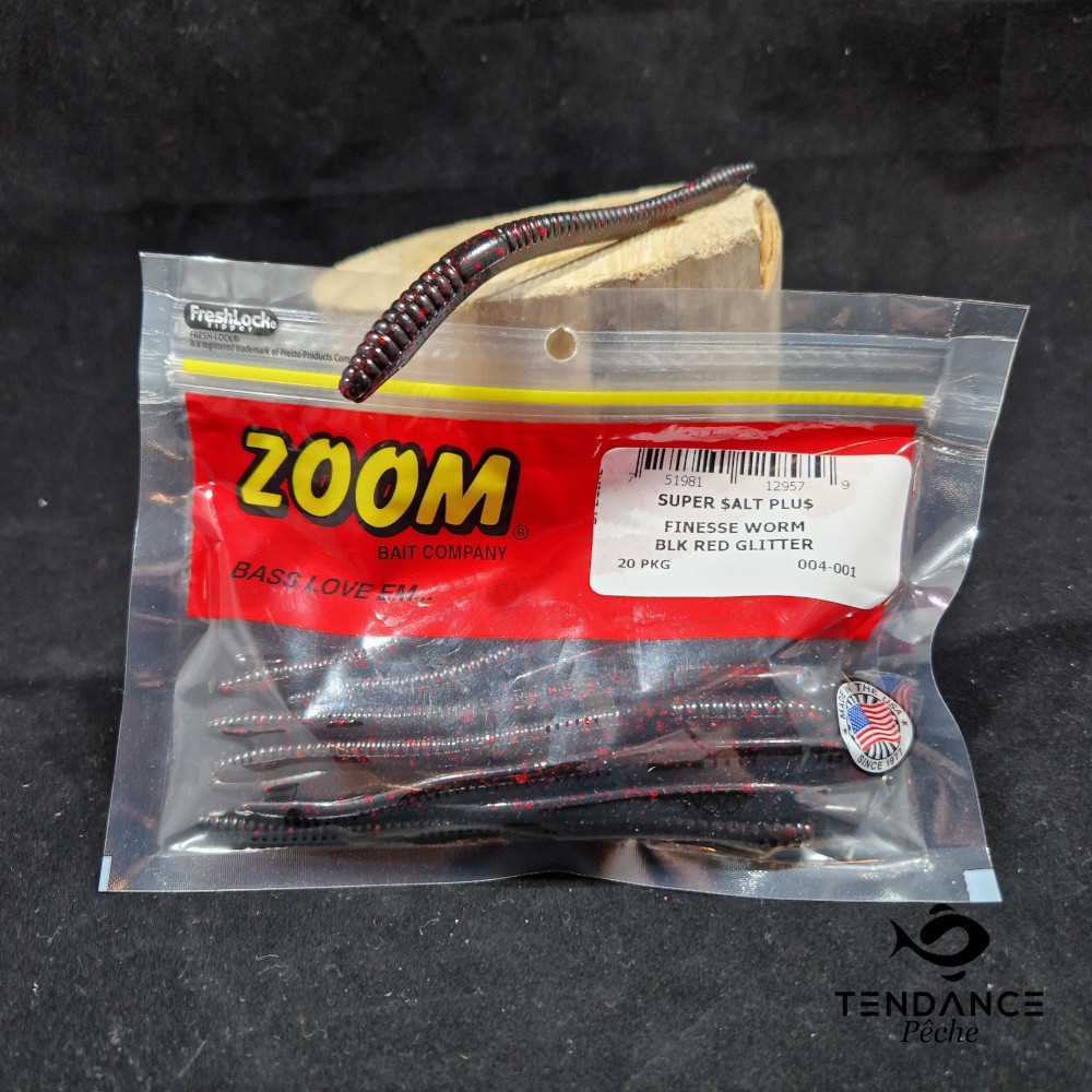 FINESSE WORM - ZOOM - BLACK RED GLITTER