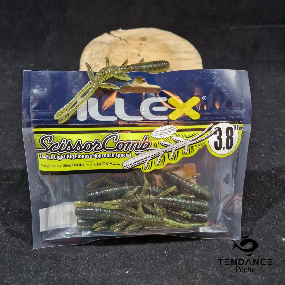 SCISSOR COMB 3.8" - ILLEX - Green Pumpkin Chartreuse 