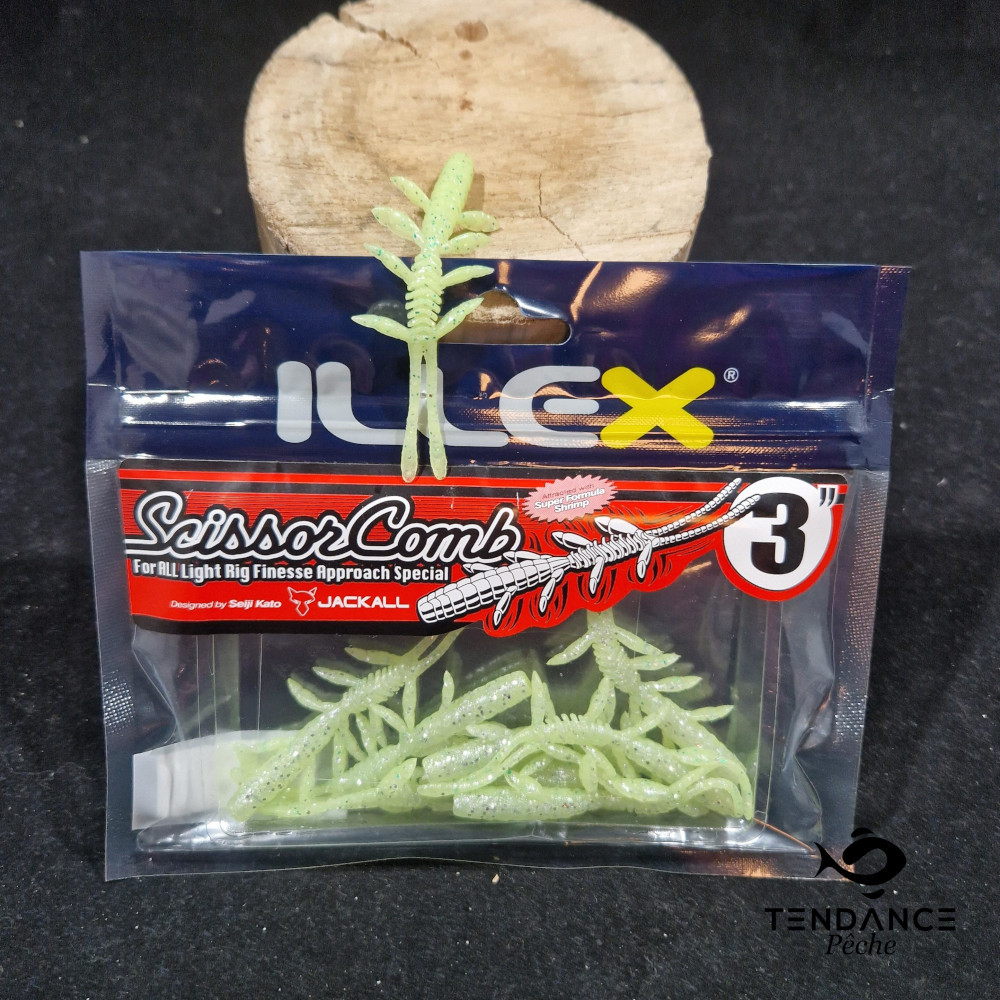 SCISSOR COMB 3" - ILLEX - GLOW CHART 