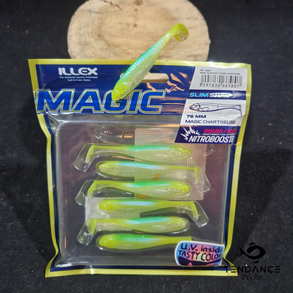 MAGIC SLIM SHAD 3" - ILLEX - magic chart 