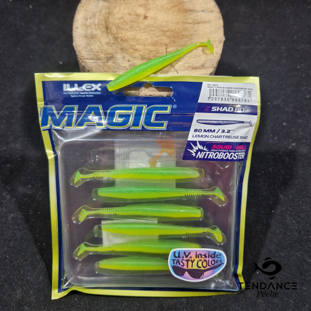 Magic Z Shad 80 - Illex - Lemon Chart 