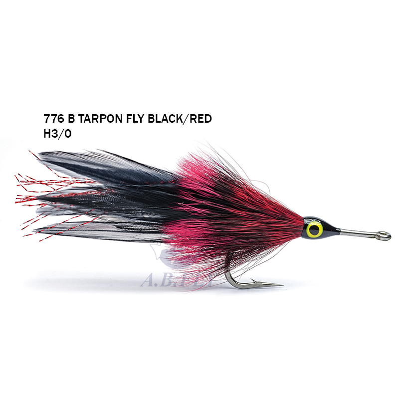 Tarpon Fly H3/0 - BLACK/RED - RAINY'S