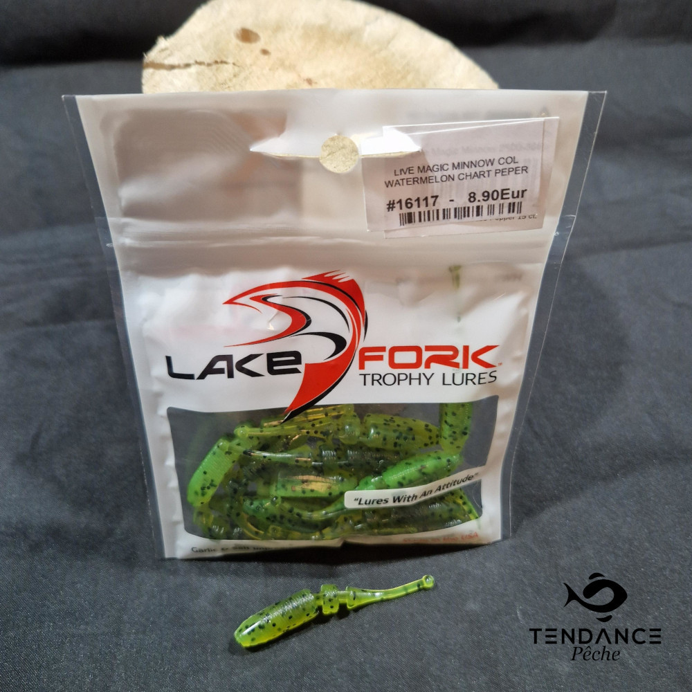 LIVE MAGIC MINNOW - LAKE FORK - WATERMELON CHART PEPPER 