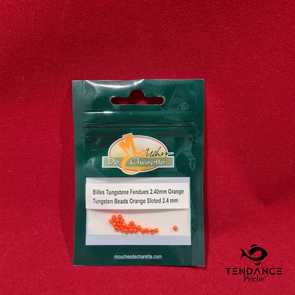 Billes tungstène fendues 2.4 mm - JMC - Orange