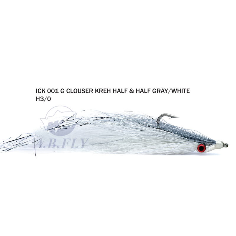 Clouser/Kreh Half & Half H1/0 600 Sp - Gray/White (Gris/Blanc) - Rainy's
