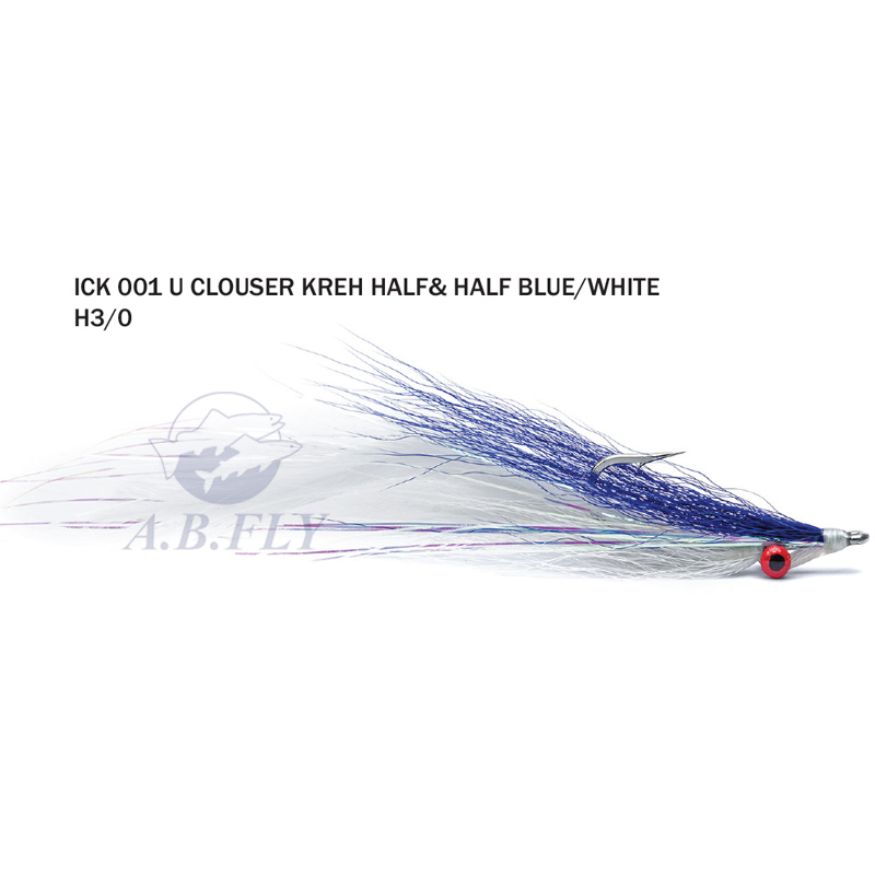 Clouser/Kreh Half & Half H1/0 600 SP - BLUE/WHITE (Bleu/Blanc) - RAINY'S