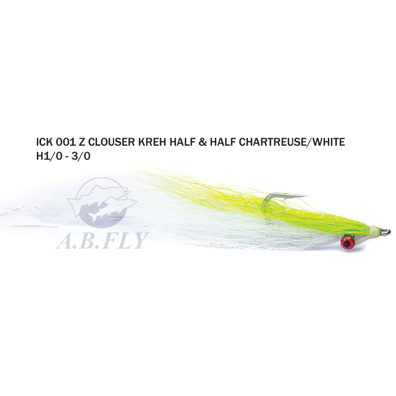 Clouser/Kreh Half & Half H1/0 600 Sp - Chartreuse/White (Chartreuse/Blanc) - Rainy's