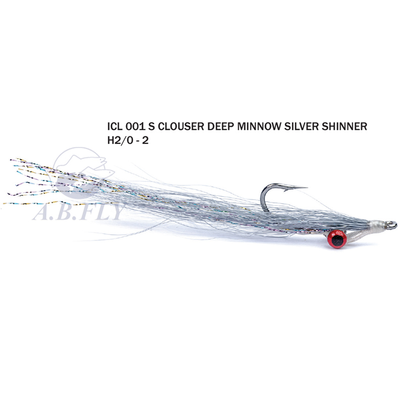 Clouser Deep Minnow H2/0 - SILVER SHINER - RAINY'S