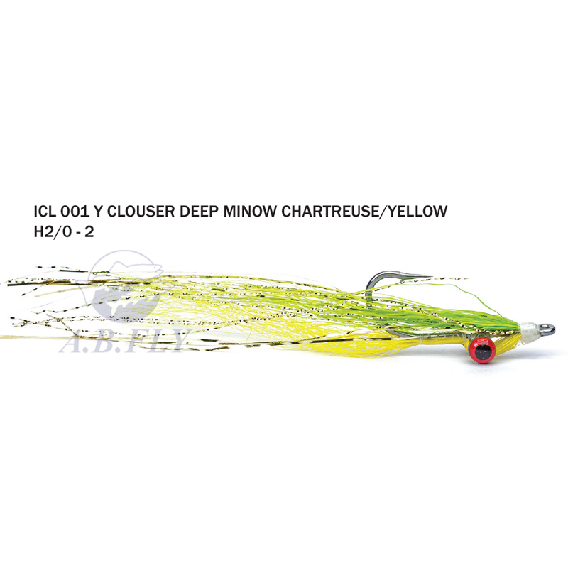 Clouser Deep Minnow H2 - CHARTREUSE/YELLOW - RAINY'S