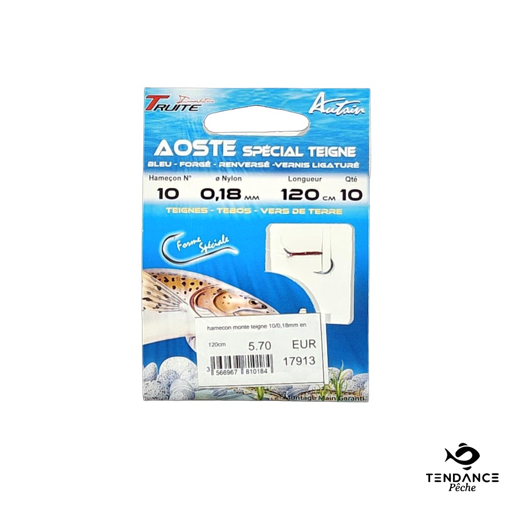 Hameçons Montés Autain – Spécial Teigne – N°10 Sur 0,18 Mm (120 Cm)