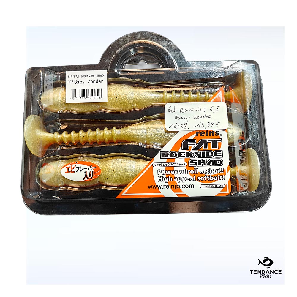 Leurre Souple Fat Rockvibe Shad 6.5" – Baby Zander - Reins