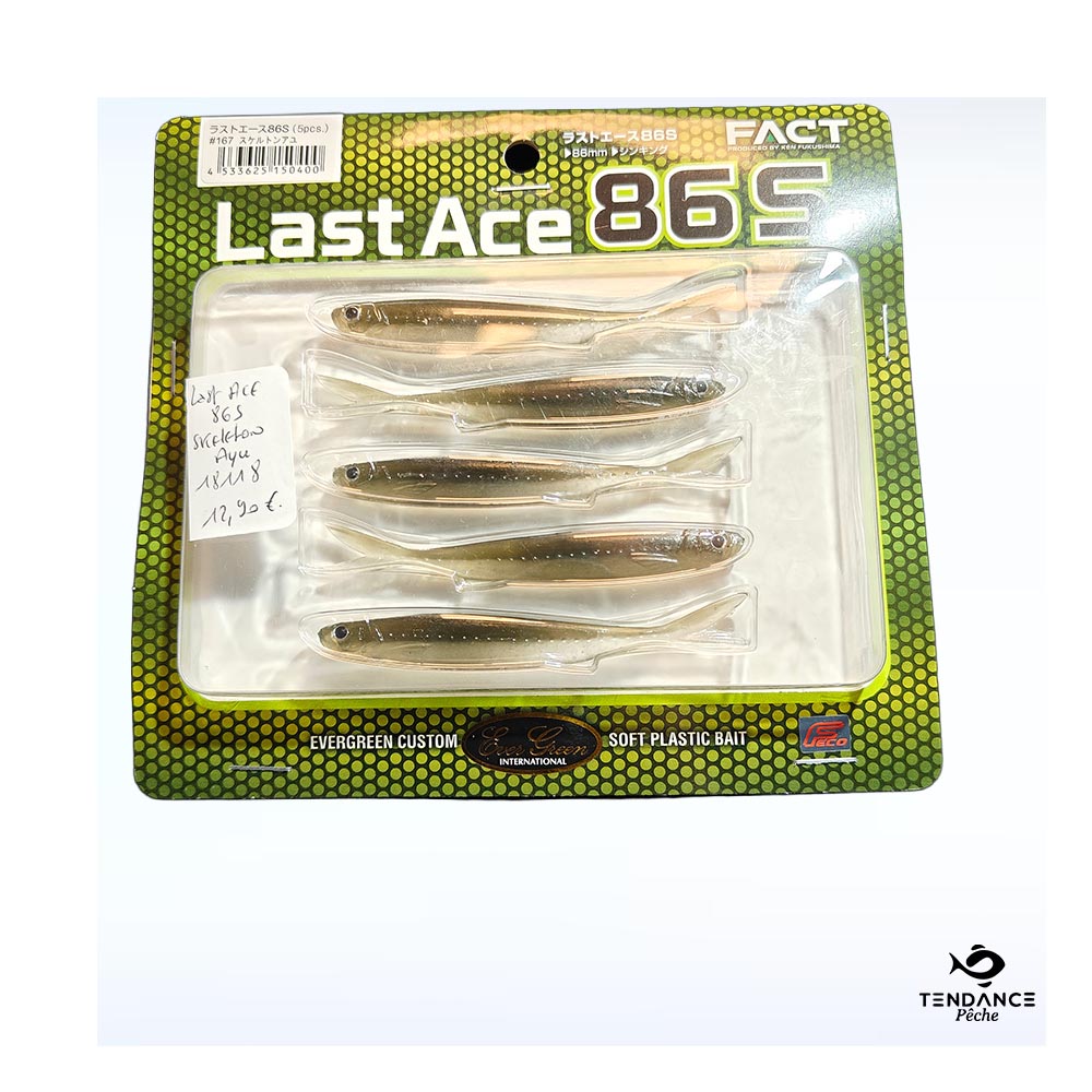 Leurre Souple Last Ace 86S 8,6Cm – Skeleton Ayu – Evergreen