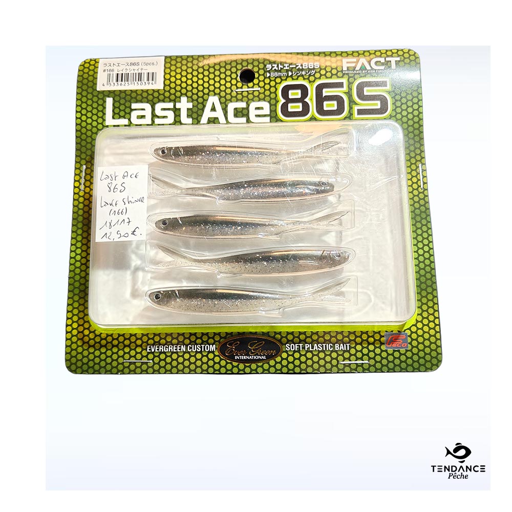 Leurre Souple Last Ace 86S 8,6cm – 166 Lake Shiner – Evergreen