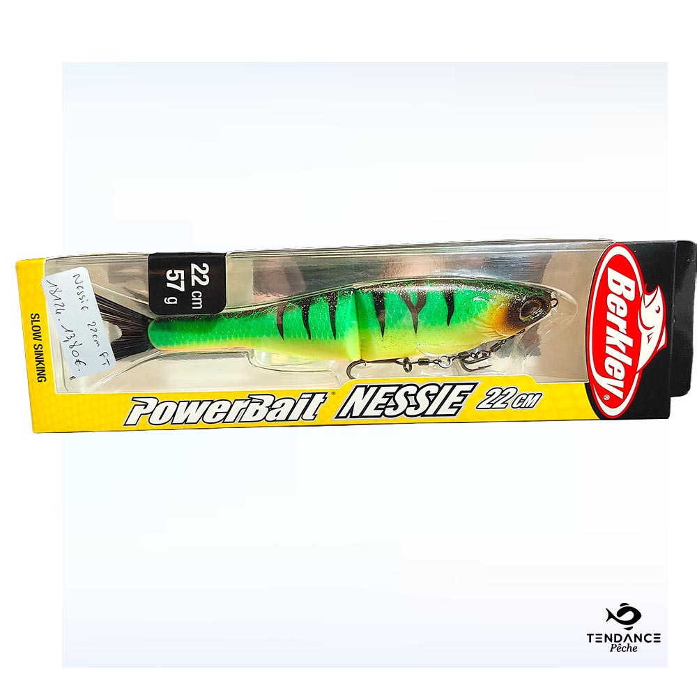 Leurre Souple Berkley PowerBait Nessie 22cm – 54g – Firetiger