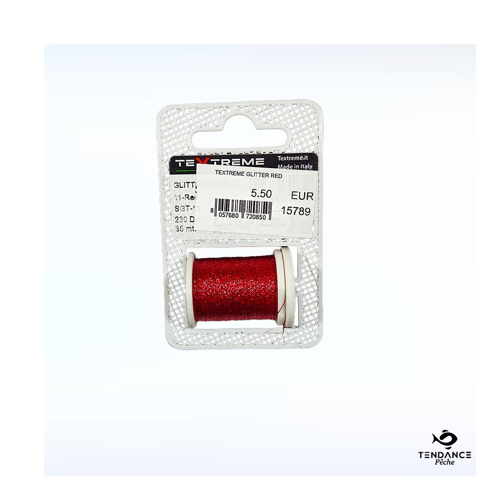 Fil De Montage Textreme Glitter Thread – Red (Rouge) - Textreme