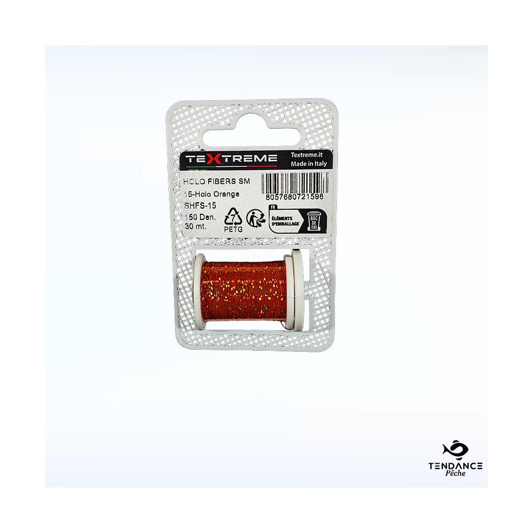 Fil de Montage Textreme Holo Fibers SM – Holo Orange (Orange Holographique) - Textreme
