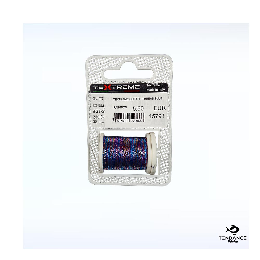 Fil De Montage Textreme Glitter Thread – Blue Rainbow (Bleu Rainbow) - Textreme