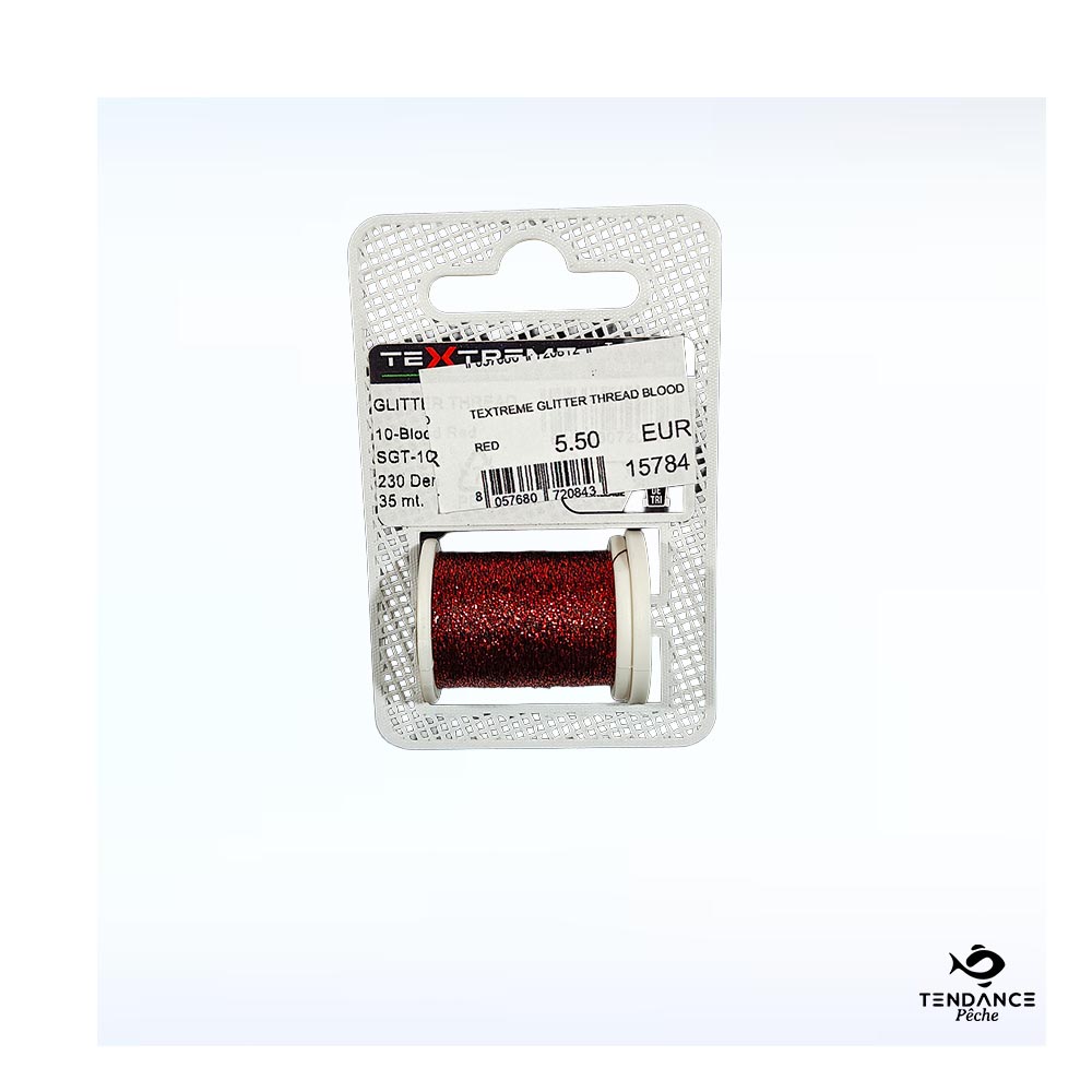 Fil De Montage Textreme Glitter Thread – Blood Red (Rouge Sang) - Textreme