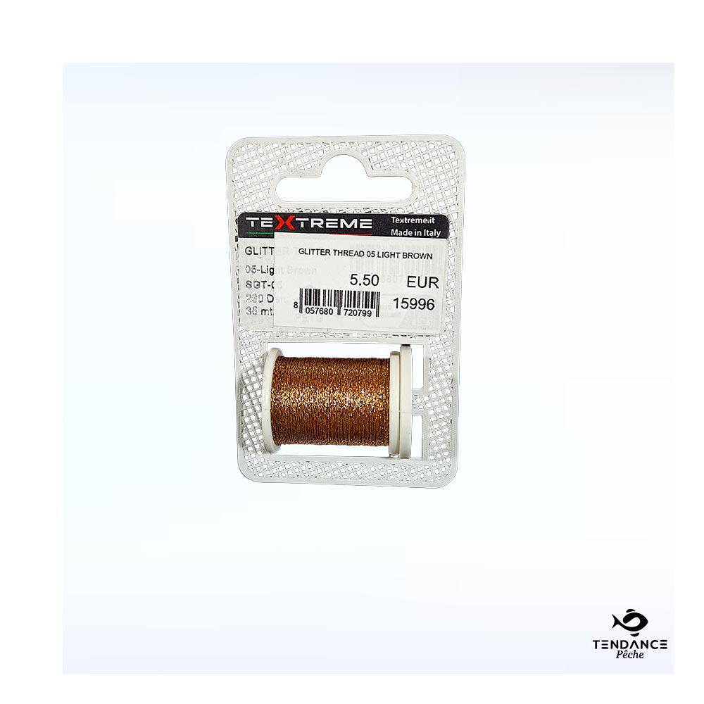 Fil De Montage Textreme Glitter Thread – Light Brown (Brun Clair) - Textreme