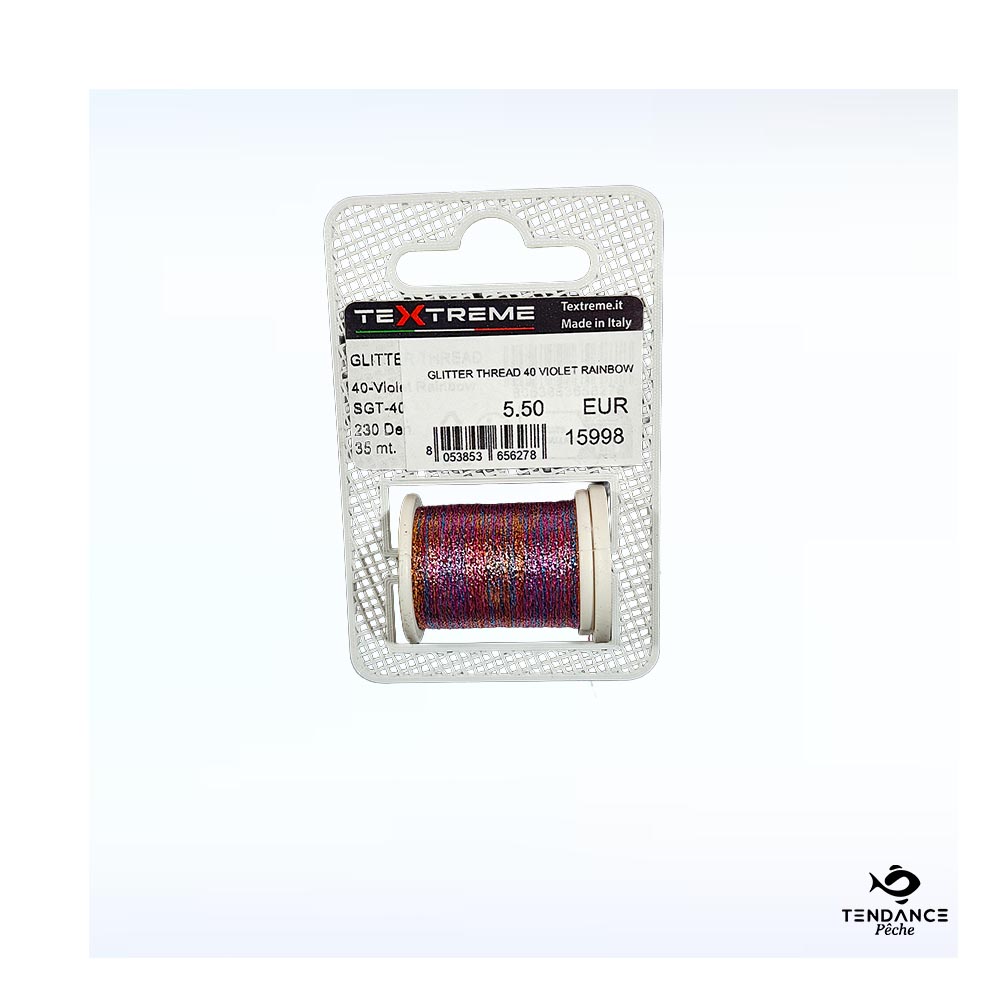 Fil De Montage Textreme Glitter Thread – Violet Rainbow - Textreme