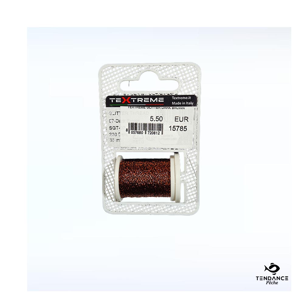 Fil De Montage Textreme Glitter Thread – Dark Brown (Brun Foncé) - Textreme