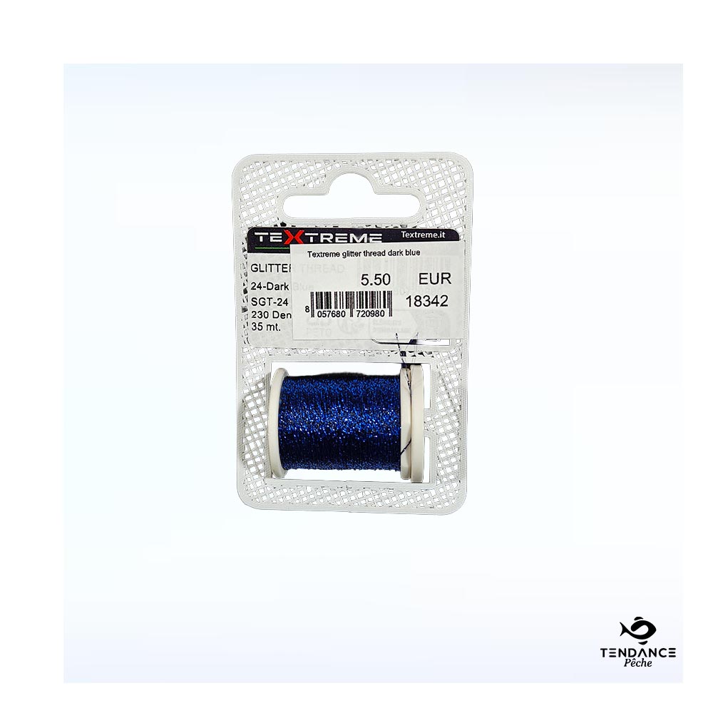 Fil De Montage Textreme Glitter Thread – Dark Blue (Bleu Foncé) - Textreme