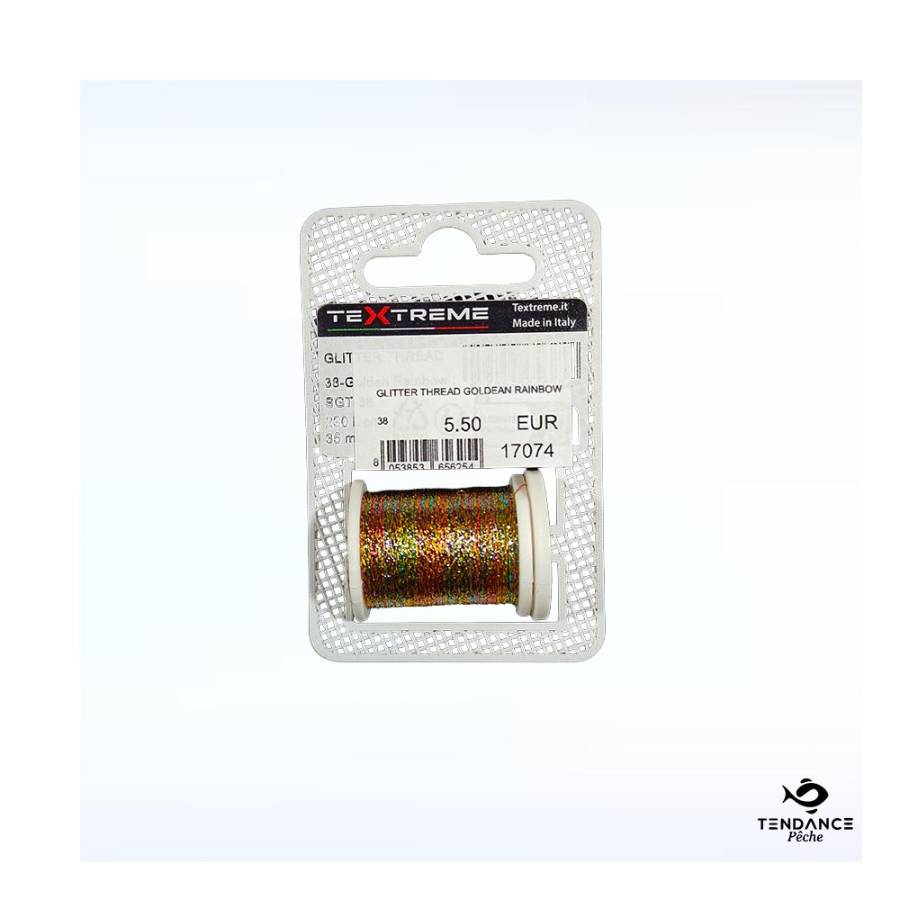 Fil De Montage Textreme Glitter Thread – Golden Rainbow (Or Arc-En-Ciel) - Textreme