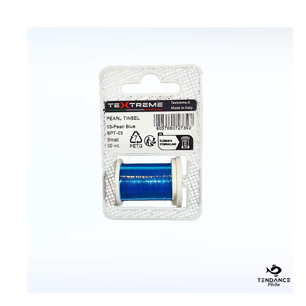 Fil De Montage Textreme Pearl Tinsel – Pearl Blue (Bleu Perle) - Textreme
