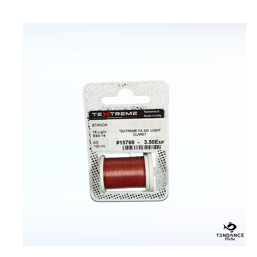 Fil De Montage Textreme 6/0 – Light Claret (Bordeaux Clair) - Textreme