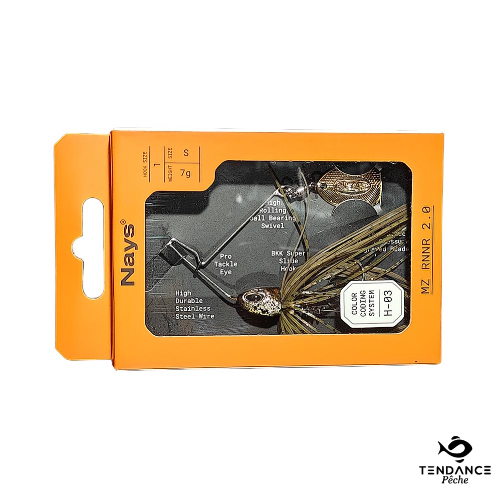 Spinnerbait Nays MZ RNNR 2.0 Taille S (7g) – Coloris H-03 - Nays