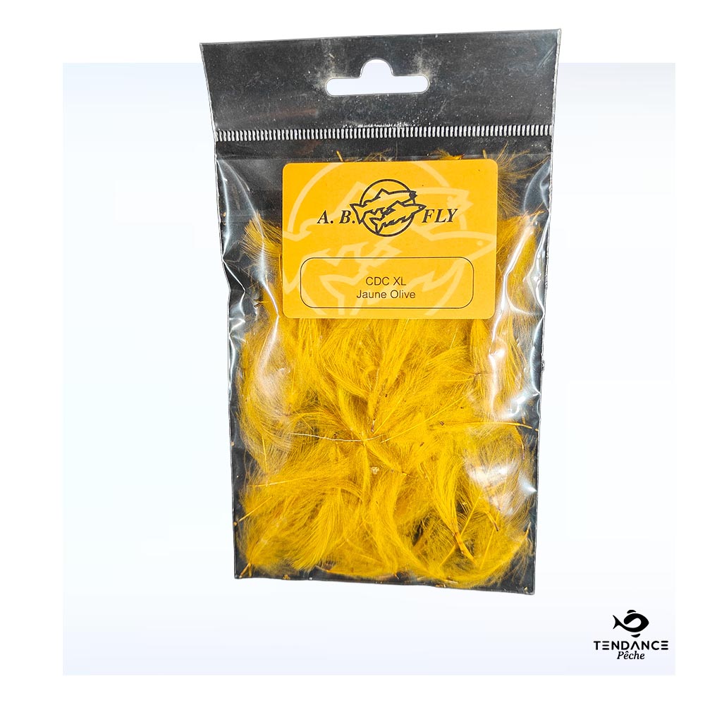 Plumes De Cdc Xl - Naturel Jaune Olive - Ab Fly