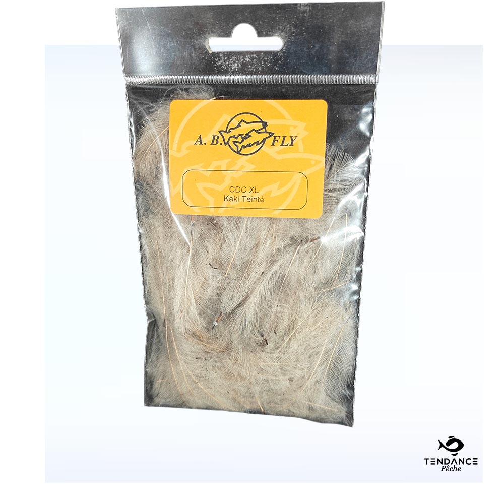 Plumes De Cdc Xl - Naturel Kaki Teinté - Ab Fly