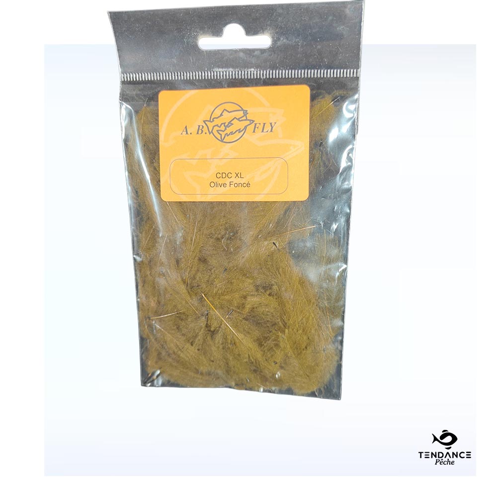 Plumes De Cdc Naturel Xl - Olive Foncé - Ab Fly
