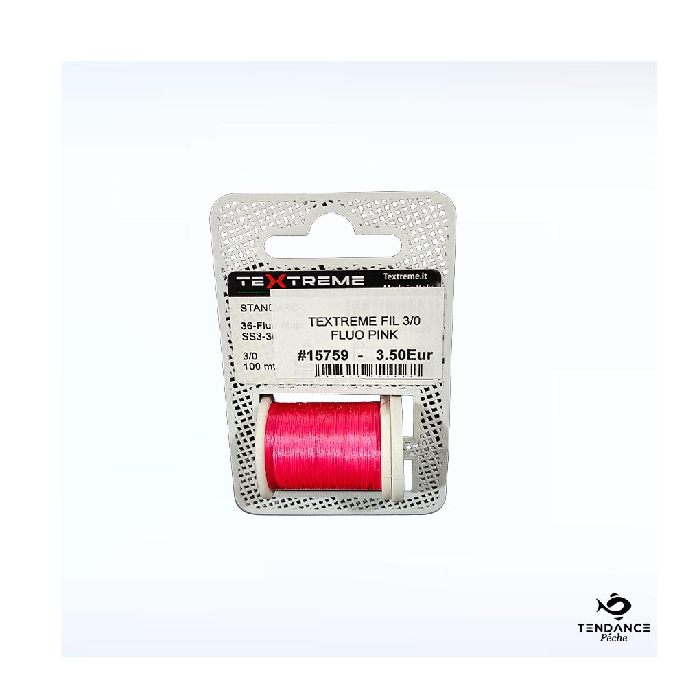 Fil De Montage Textreme 3/0 – Fluo Pink (Rose Fluorescent) - Textreme