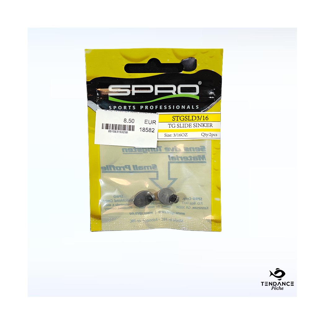 Plomb Profilé Tungstène Slide Sinker – 3/16oz (5.3g) - Spro 