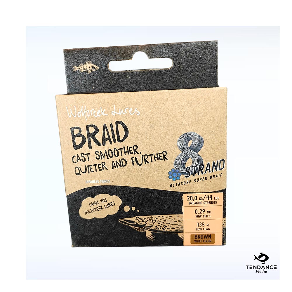 Tresse 8-Braid – 0.29Mm / 135M Brown -  Wolfcreek Lures