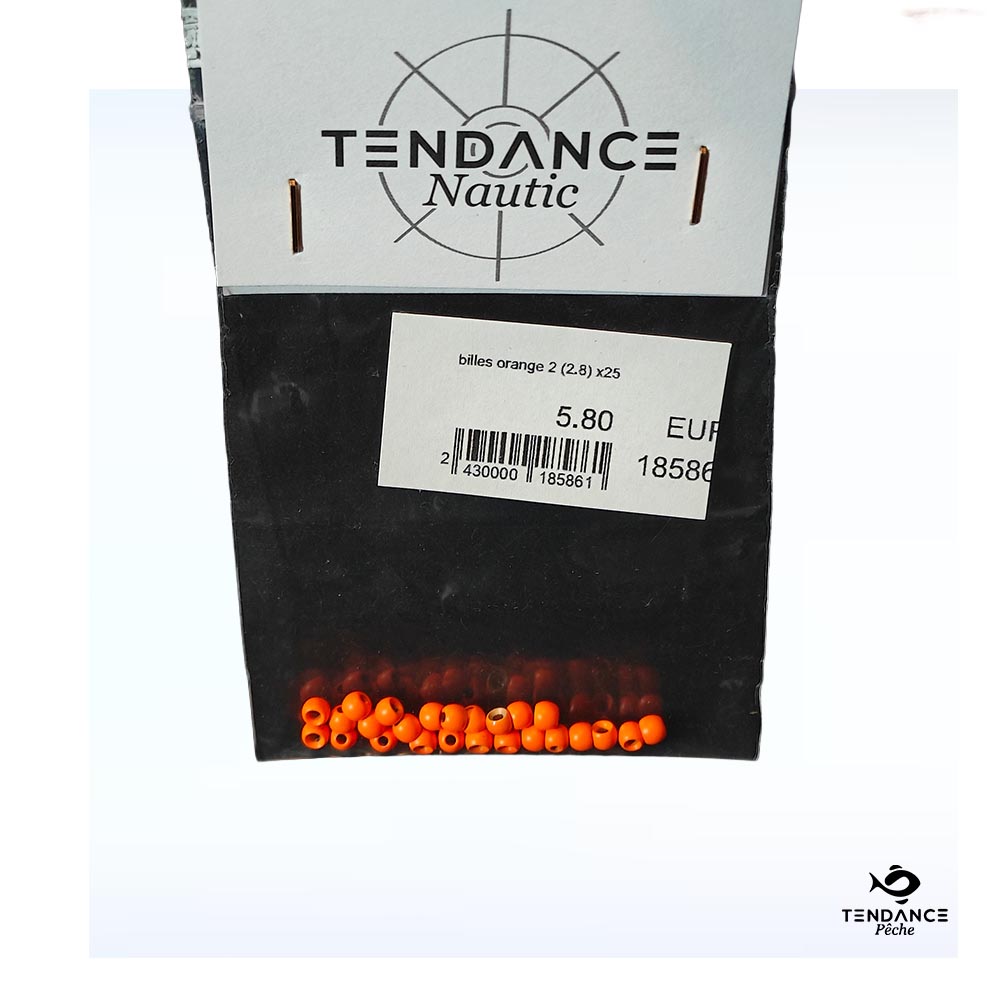 Billes Orange – Taille 2 (2.8Mm) X25 - Tendance Nautic