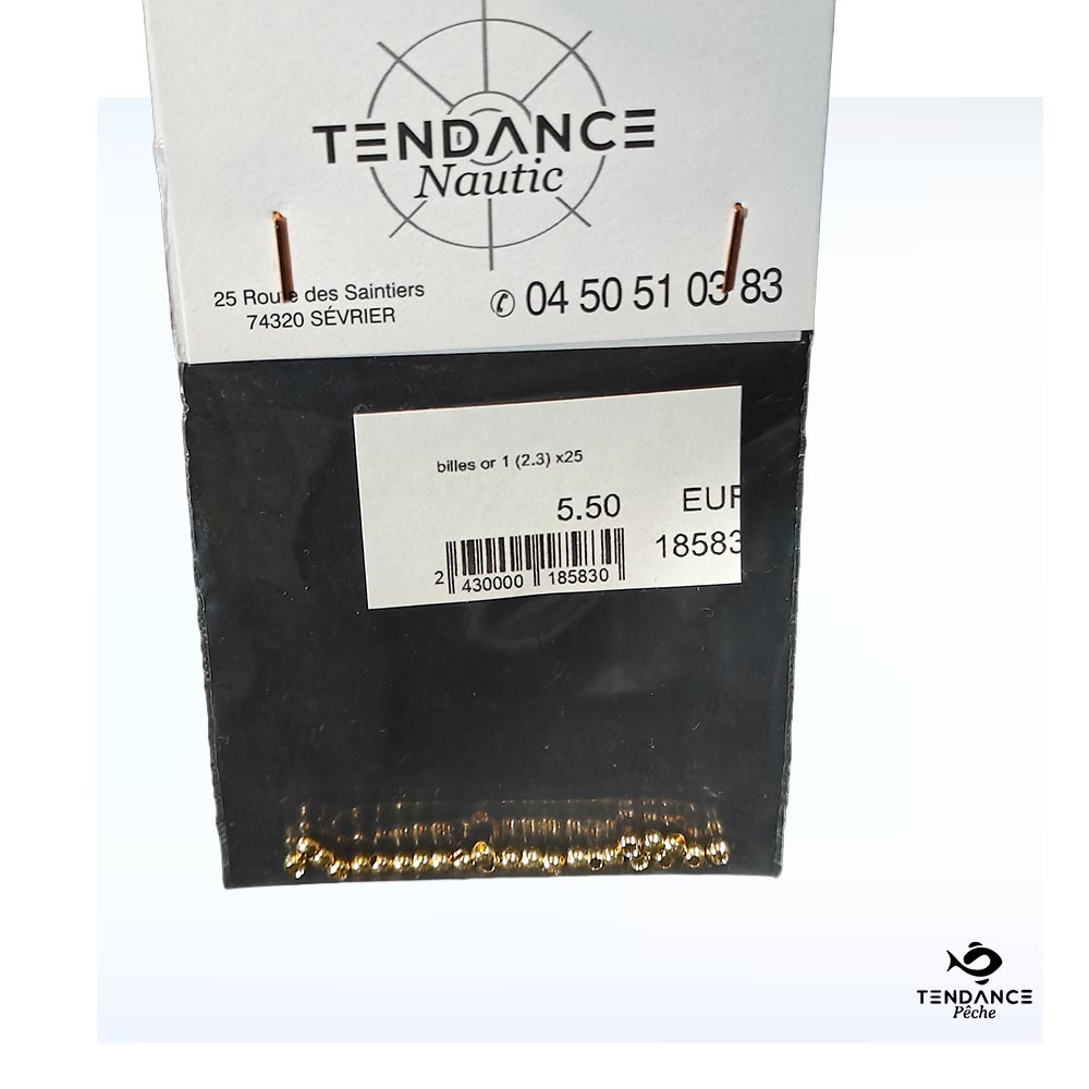 Billes Or – Taille 1 (2.3mm) x25 - Tendance Nautic