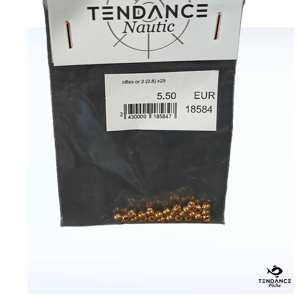 Billes Or – Taille 2 (2.8mm) x25 - Tendance Nautic