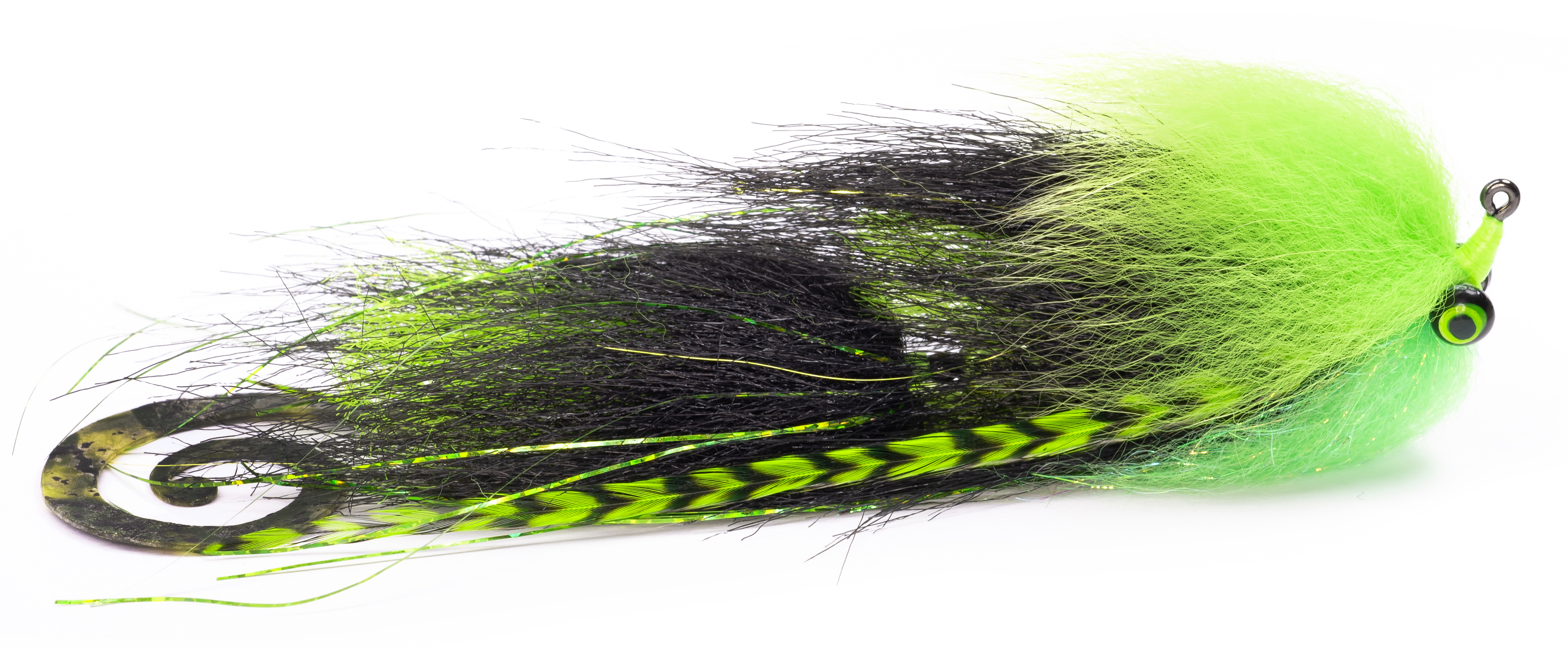 Devil's Tail Muskie H3/0 - Chartreuse/Black (Chartreuse/Noir) - Rainy's